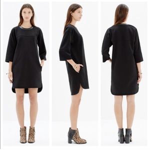 MADEWELL Leather Trim Sweater Dress, Size XS